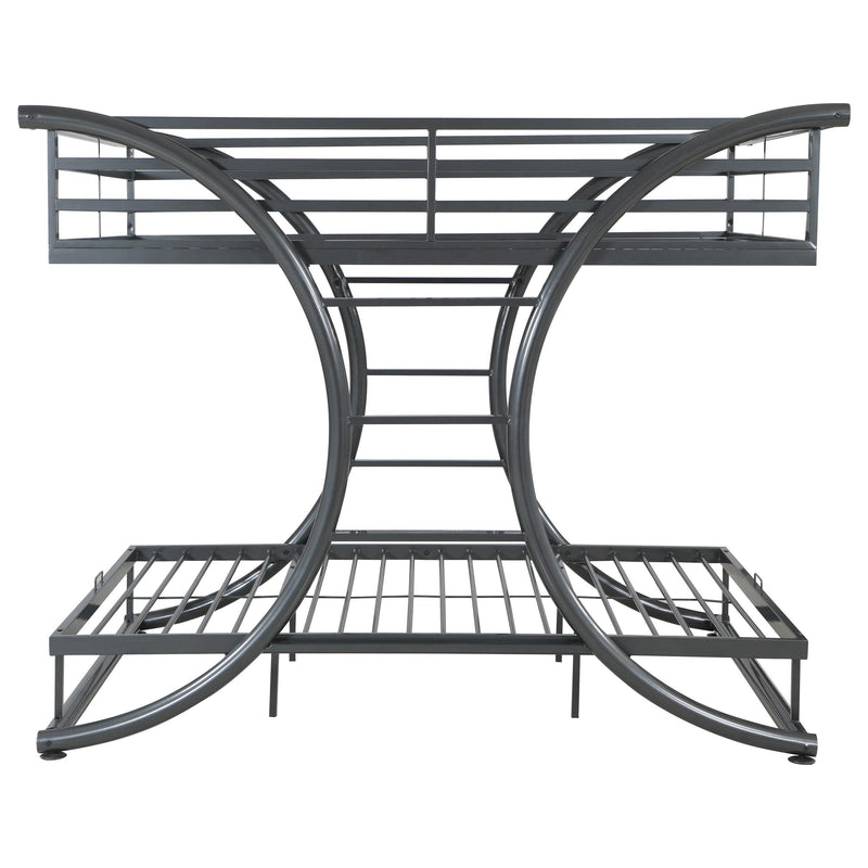  Coaster Furniture Stephan 460078 Metal Full Over Full Bunk Bed - Gunmetal IMAGE 4