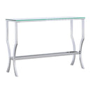 Coaster Furniture Saide 720339 Rectangular Glass Top Entryway Console Table - Chrome IMAGE 1