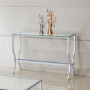  Coaster Furniture Saide 720339 Rectangular Glass Top Entryway Console Table - Chrome IMAGE 5