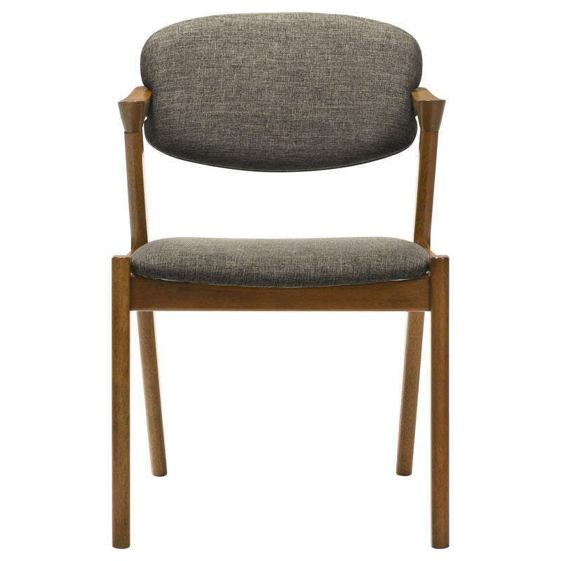  Coaster Furniture Malone 105352 Padded Wood Dining Arm Chair - Dark Walnut (Set of 2) IMAGE 2