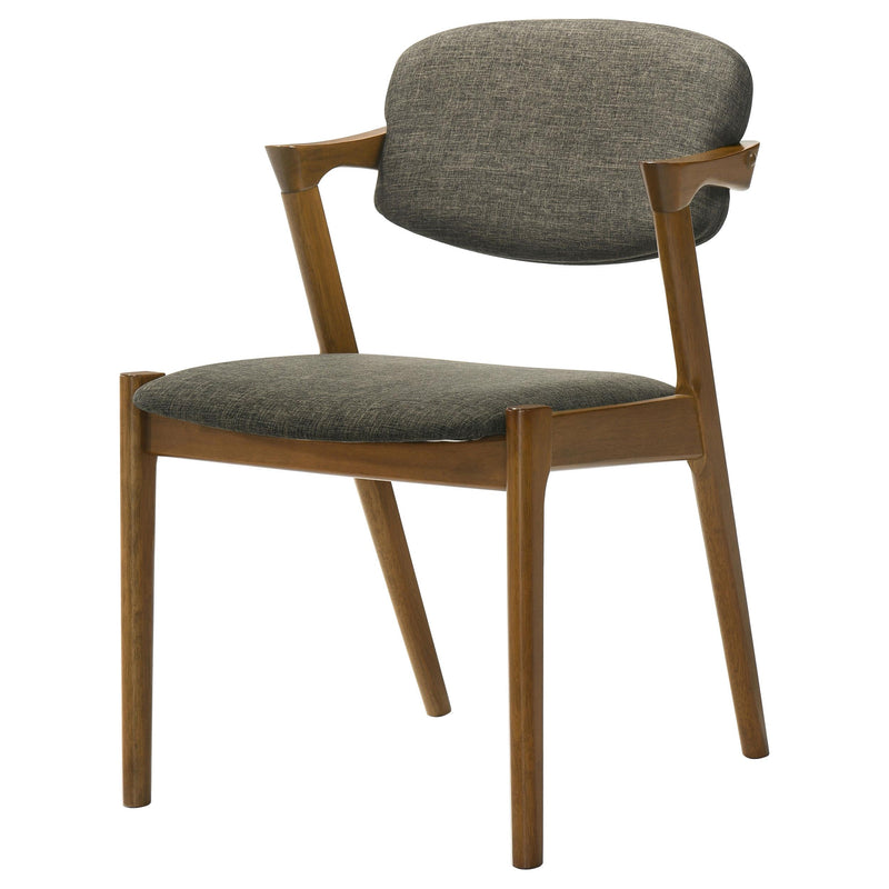  Coaster Furniture Malone 105352 Padded Wood Dining Arm Chair - Dark Walnut (Set of 2) IMAGE 3