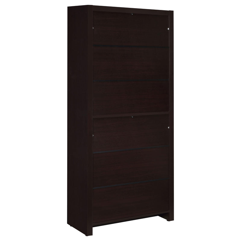  Coaster Furniture Skylar 800905 71-inch 5-shelf Bookcase with Drawer - Cappuccino IMAGE 6