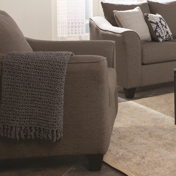  Coaster Furniture Salizar 506023 Upholstered Flared Arm Accent Chair - Charcoal Grey IMAGE 1