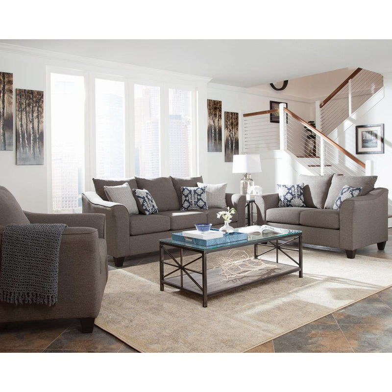  Coaster Furniture Salizar 506021 Upholstered Flared Arm Sofa - Charcoal Grey IMAGE 6