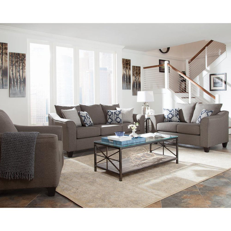  Coaster Furniture Salizar 506022 Upholstered Flared Arm Loveseat - Charcoal Grey IMAGE 7