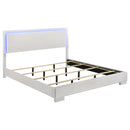  Coaster Furniture Felicity 203500KE Wood Eastern King LED Panel Bed - White High Gloss IMAGE 1