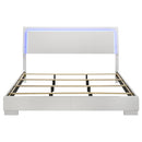  Coaster Furniture Felicity 203500KE Wood Eastern King LED Panel Bed - White High Gloss IMAGE 3