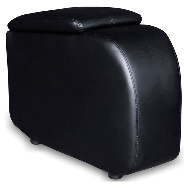  Coaster Furniture Cyrus 600002 Upholstered Home Theater Storage Wedge Console - Black IMAGE 1