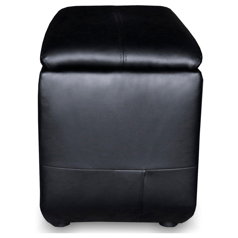  Coaster Furniture Cyrus 600002 Upholstered Home Theater Storage Wedge Console - Black IMAGE 3