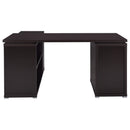  Coaster Furniture Yvette 800517 60-inch 3-Drawer L-Shape Computer Desk - Cappuccino IMAGE 7