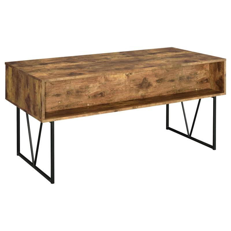  Coaster Furniture Analiese 800999 63-inch 4-Drawer Writing Desk - Rustic Nutmeg IMAGE 5