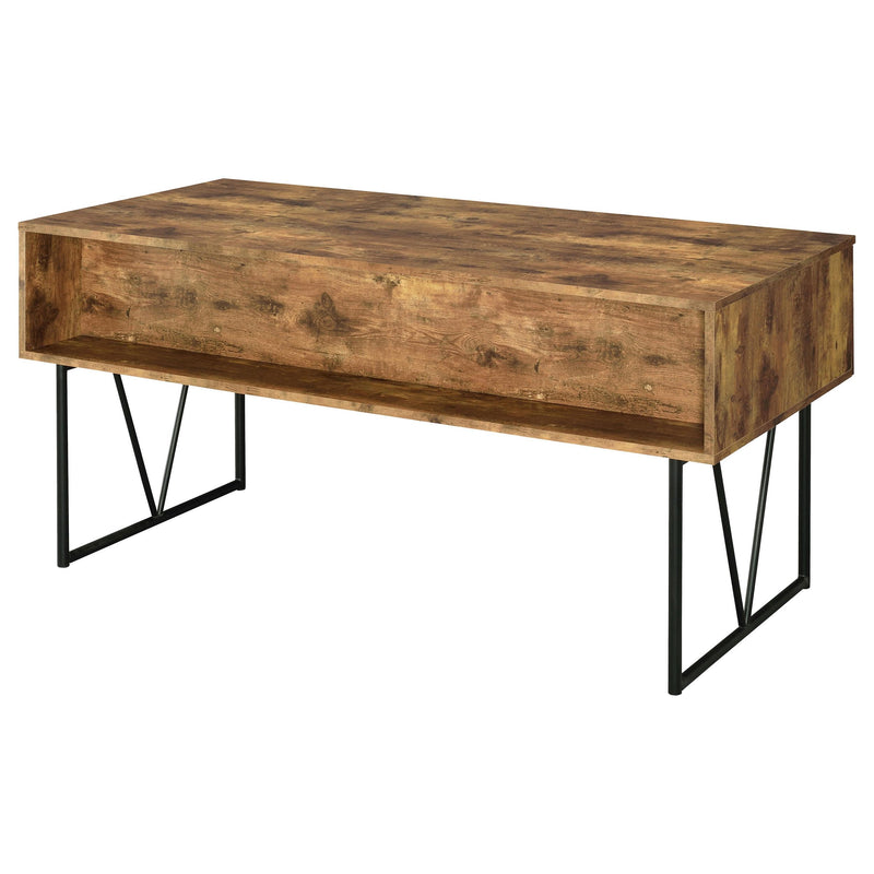  Coaster Furniture Analiese 800999 63-inch 4-Drawer Writing Desk - Rustic Nutmeg IMAGE 7