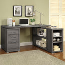  Coaster Furniture Yvette 800518 60-inch 3-Drawer L-Shape Computer Desk - Weathered Grey IMAGE 9