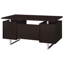  Coaster Furniture Lawtey 801521 60-inch 2-Drawer Office Computer Desk - Cappuccino IMAGE 8