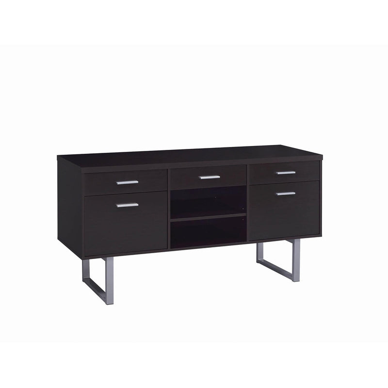  Coaster Furniture Lawtey 801522 5-Drawer Home Office Storage Credenza - Cappuccino IMAGE 2