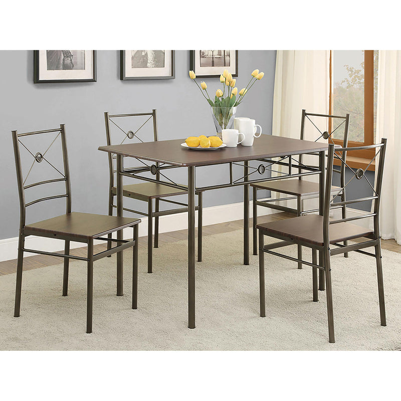  Coaster Furniture Anna 100033 5-piece Rectangular Dining Table Set - Dark Bronze IMAGE 6