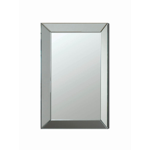  Coaster Furniture Pinciotti 901783 36 x 24 Inch Beveled Frame Wall Mirror - Silver IMAGE 1