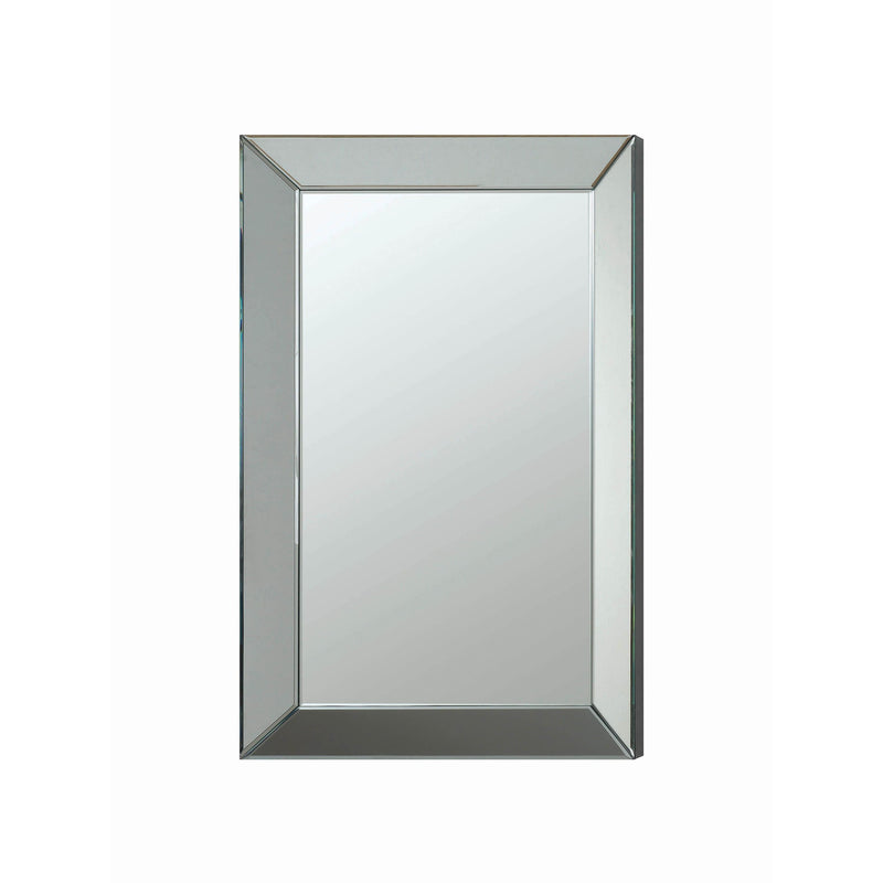  Coaster Furniture Pinciotti 901783 36 x 24 Inch Beveled Frame Wall Mirror - Silver IMAGE 1