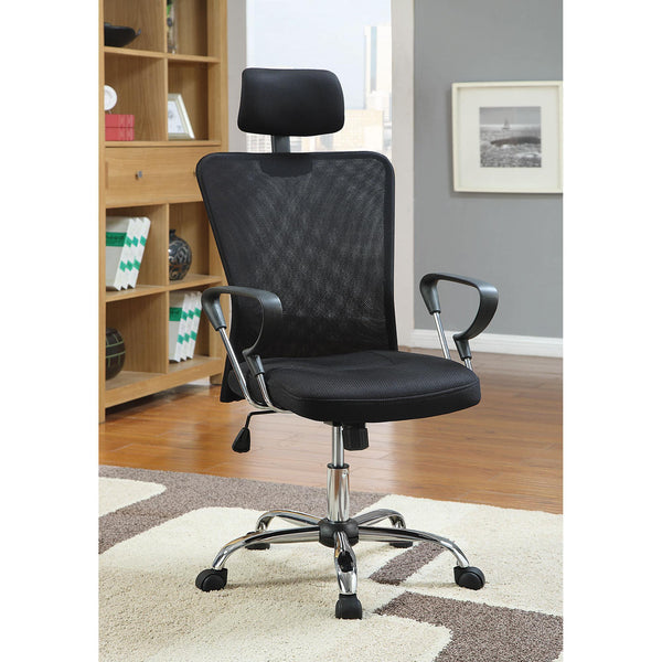  Coaster Furniture Stark 800206 Upholstered Adjustable Mesh Office Desk Chair - Black IMAGE 1