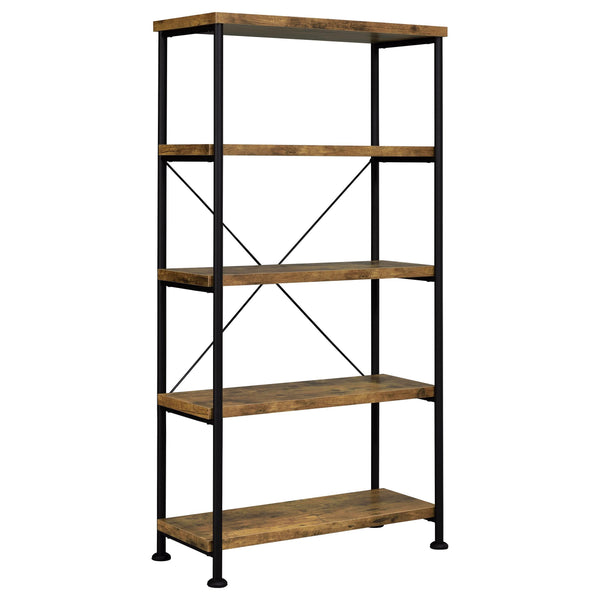  Coaster Furniture Analiese 801542 63-inch 4-shelf Bookshelf - Rustic Nutmeg IMAGE 1