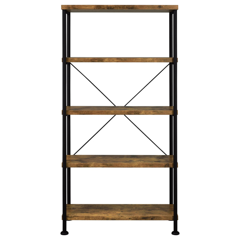  Coaster Furniture Analiese 801542 63-inch 4-shelf Bookshelf - Rustic Nutmeg IMAGE 2