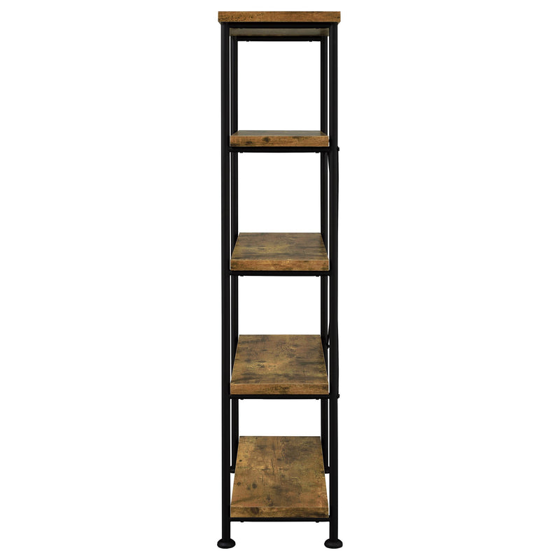  Coaster Furniture Analiese 801542 63-inch 4-shelf Bookshelf - Rustic Nutmeg IMAGE 3