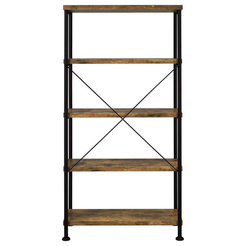  Coaster Furniture Analiese 801542 63-inch 4-shelf Bookshelf - Rustic Nutmeg IMAGE 5