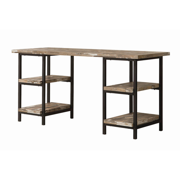 Coaster Furniture Kemper 801551 59-inch 4-shelf Writing Desk - Weathered Brown IMAGE 1