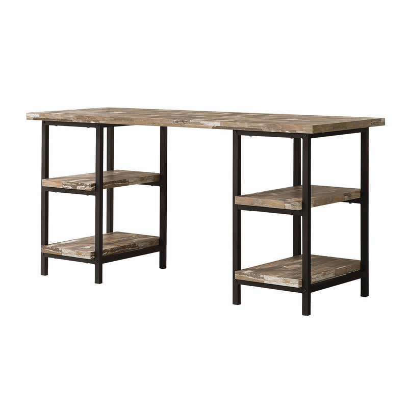  Coaster Furniture Kemper 801551 59-inch 4-shelf Writing Desk - Weathered Brown IMAGE 1