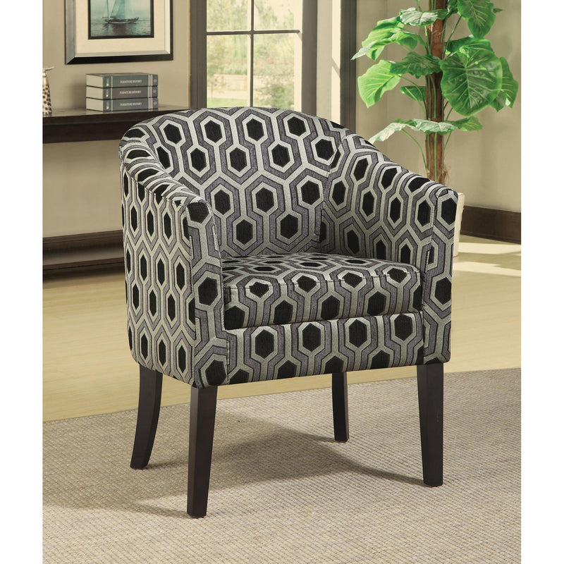  Coaster Furniture Jansen 900435 Upholstered Accent Club Chair - Grey and Black IMAGE 2