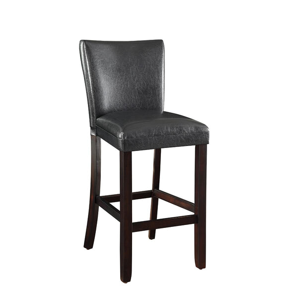  Coaster Furniture Alberton 100056 Leatherette Upholstered Bar Chair - Black (Set of 2) IMAGE 1