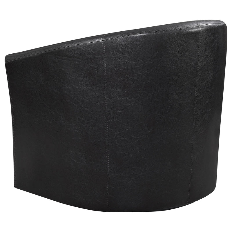  Coaster Furniture Turner 902098 Upholstered Barrel Back Swivel Chair - Dark Brown IMAGE 4