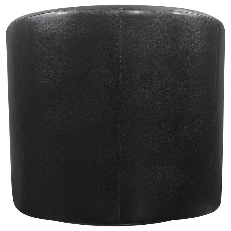  Coaster Furniture Turner 902098 Upholstered Barrel Back Swivel Chair - Dark Brown IMAGE 5