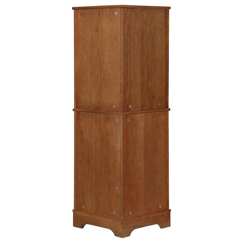  Coaster Furniture Coreosis 950185 4-door Wood Corner Curio Cabinet - Golden Brown IMAGE 4