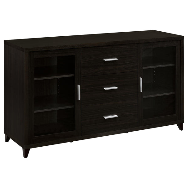  Coaster Furniture Lewes 700881 2-door Engineered Wood 60" TV Stand - Cappuccino IMAGE 1