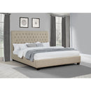  Coaster Furniture Chloe 300007KW Upholstered California King Panel Bed - Oatmeal IMAGE 4