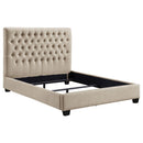  Coaster Furniture Chloe 300007F Upholstered Full Panel Bed - Oatmeal IMAGE 1