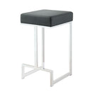  Coaster Furniture Gervase 105253 Square Counter Height Stool - Black and Chrome IMAGE 1