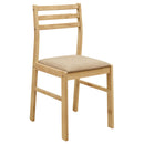  Coaster Furniture Bucknell 130006 3-piece Round Drop Leaf Dining Table Set - Natural IMAGE 4