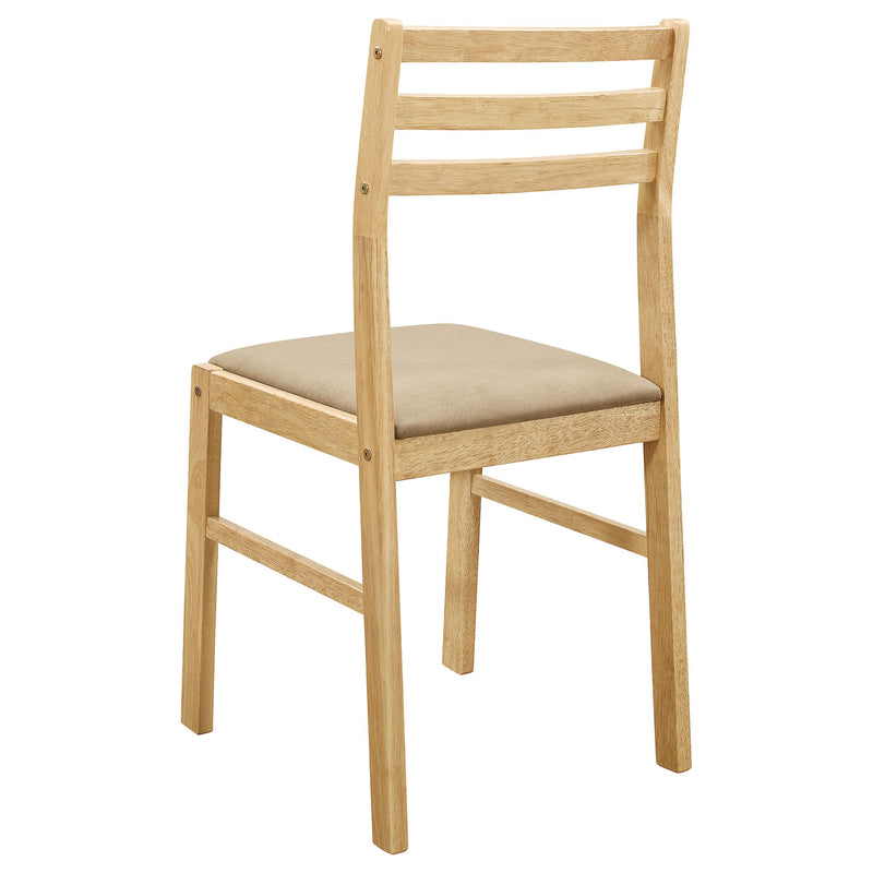  Coaster Furniture Bucknell 130006 3-piece Round Drop Leaf Dining Table Set - Natural IMAGE 8