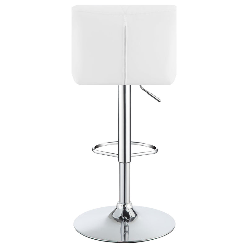  Coaster Furniture Berrington 100424 Upholstered Adjustable Bar Stool - White (Set of 2) IMAGE 6