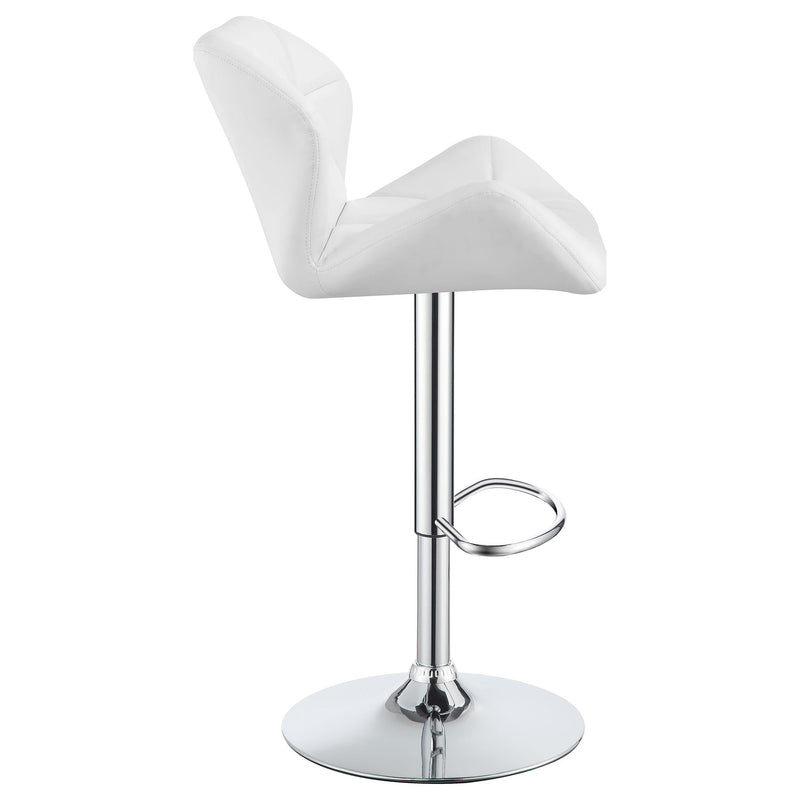  Coaster Furniture Berrington 100424 Upholstered Adjustable Bar Stool - White (Set of 2) IMAGE 7