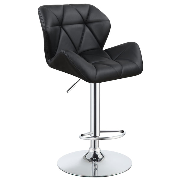  Coaster Furniture Berrington 100425 Upholstered Adjustable Bar Stool - Black (Set of 2) IMAGE 1