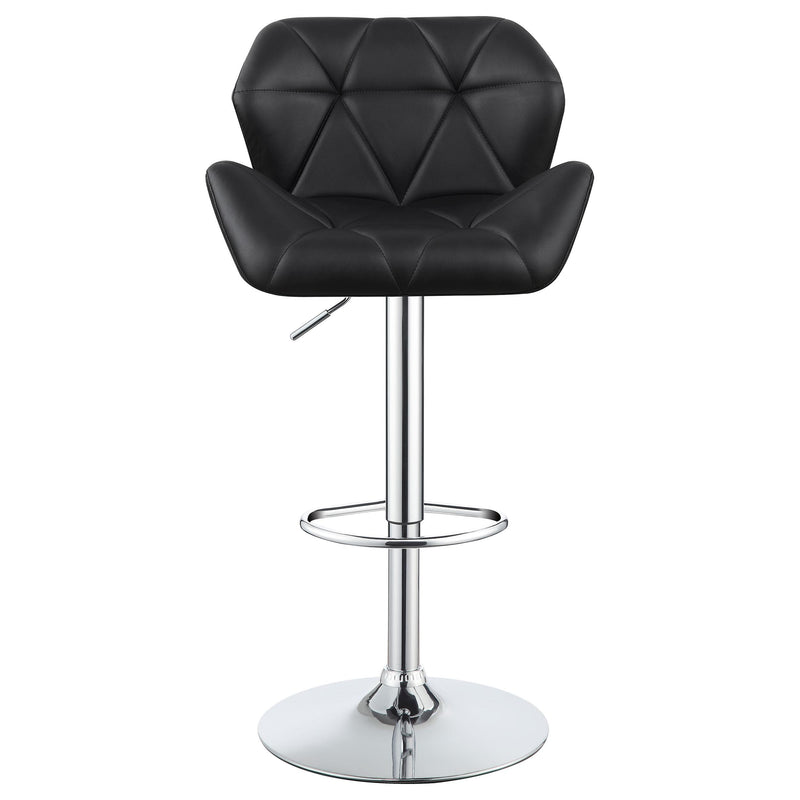  Coaster Furniture Berrington 100425 Upholstered Adjustable Bar Stool - Black (Set of 2) IMAGE 3