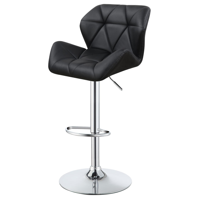  Coaster Furniture Berrington 100425 Upholstered Adjustable Bar Stool - Black (Set of 2) IMAGE 4