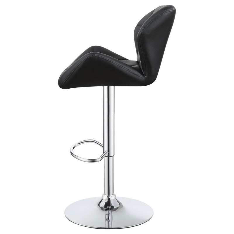  Coaster Furniture Berrington 100425 Upholstered Adjustable Bar Stool - Black (Set of 2) IMAGE 5