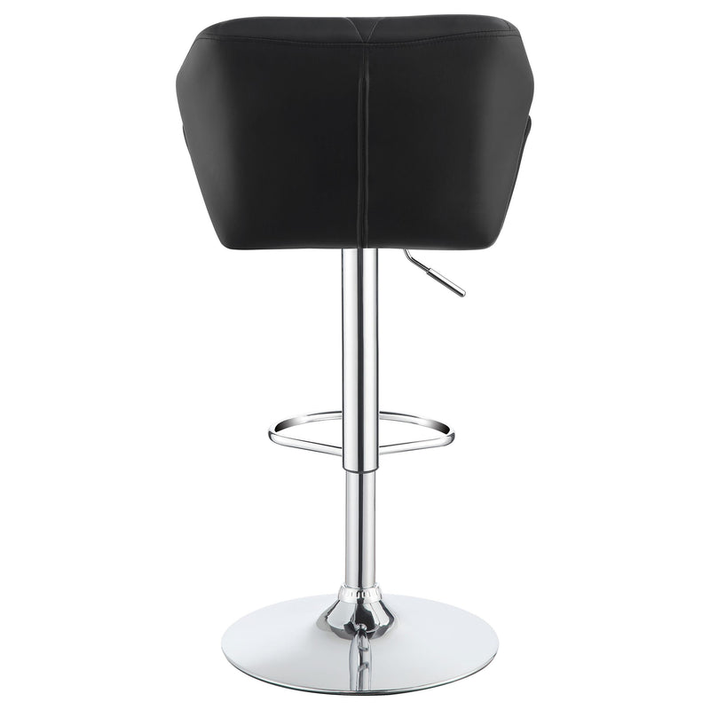  Coaster Furniture Berrington 100425 Upholstered Adjustable Bar Stool - Black (Set of 2) IMAGE 6