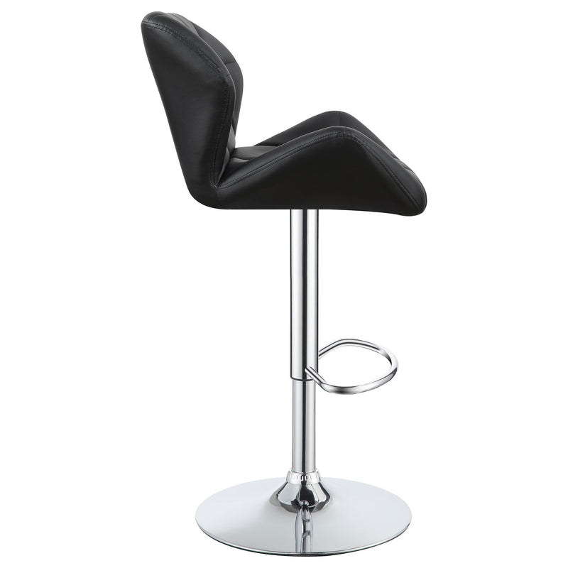  Coaster Furniture Berrington 100425 Upholstered Adjustable Bar Stool - Black (Set of 2) IMAGE 7