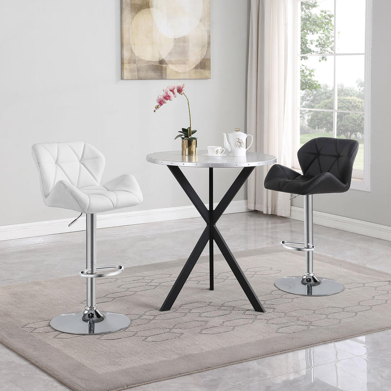  Coaster Furniture Berrington 100425 Upholstered Adjustable Bar Stool - Black (Set of 2) IMAGE 9
