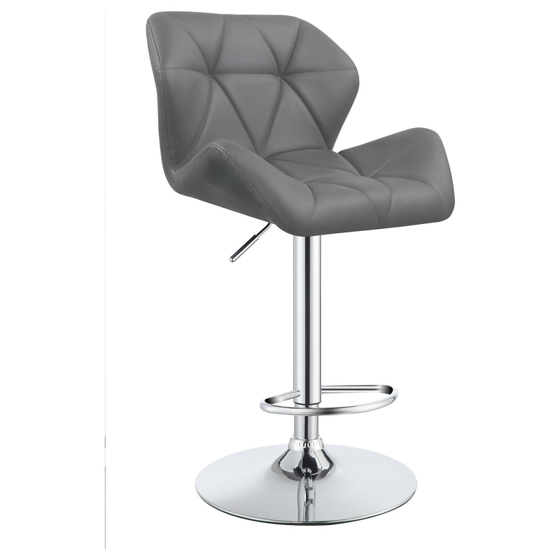  Coaster Furniture Berrington 100426 Upholstered Adjustable Bar Stool - Grey (Set of 2) IMAGE 1